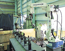 溶接ロボットライン